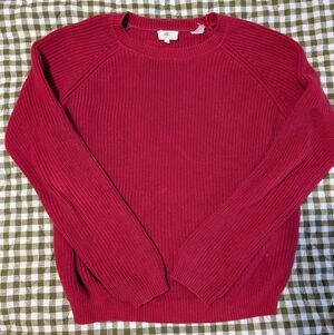 Red Levi's Fisherman's Rib Sweater